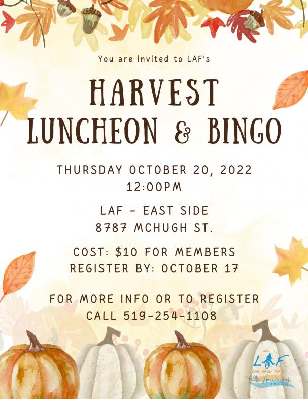 Harvest Luncheon & Bingo at the ESC